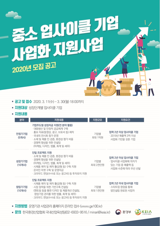 2020년 중소 업사이클 기업 사업화 참가기업 모집 안내의 2번째 이미지